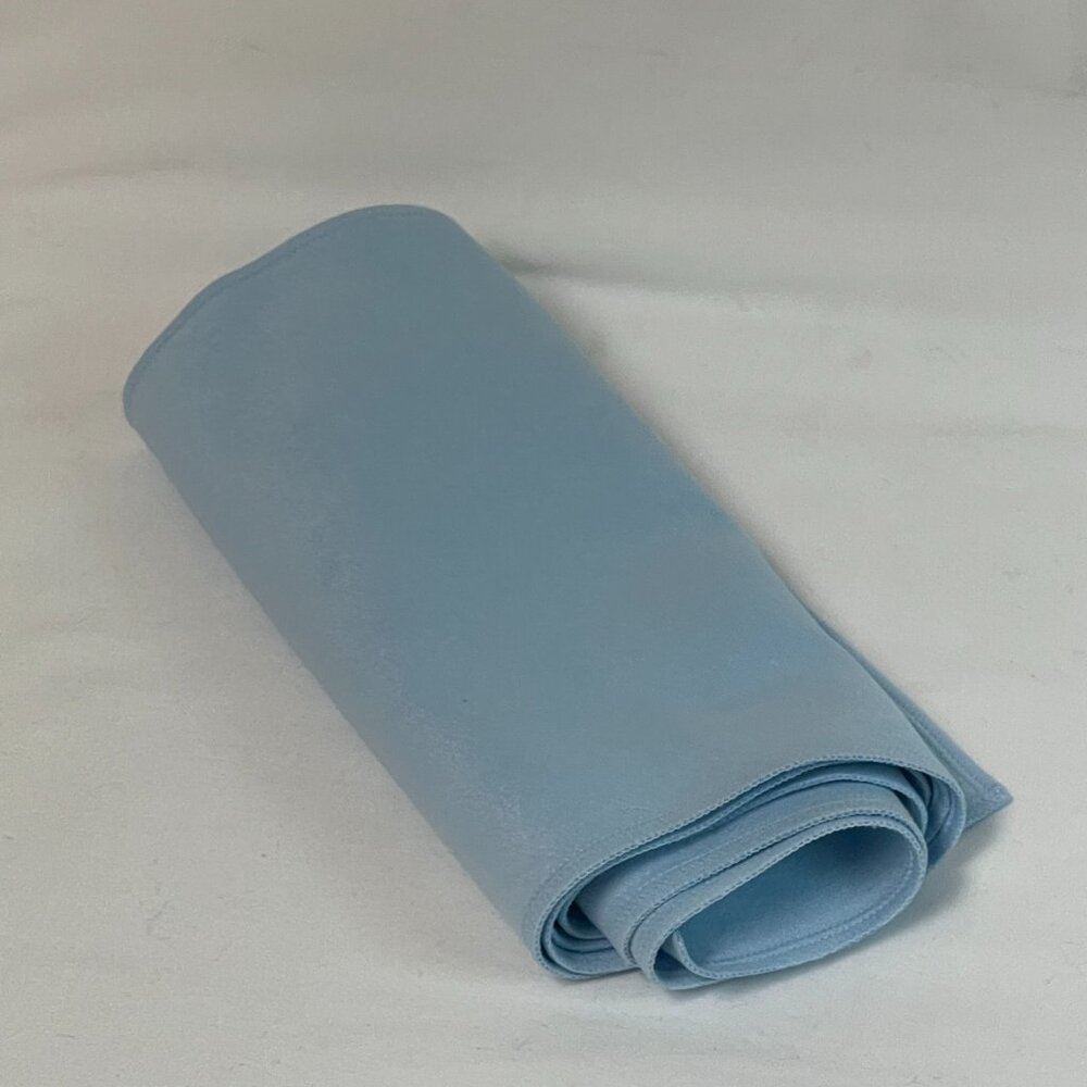 Microfiber Suede Sports Quick Drying Gym Towel - Light Blue - 44" x 8" - New